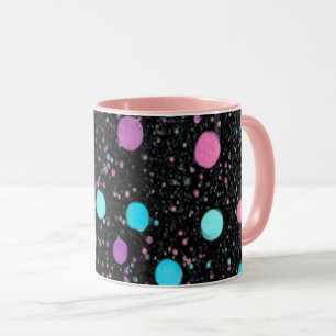 Pink Purple Blue Polka Dots pattern Design Mug