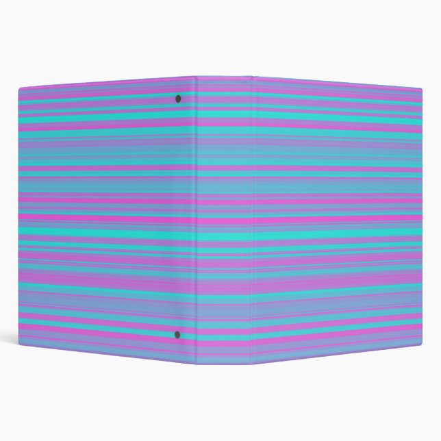 Pink Purple Blue Stripes Pattern Binder (Background)