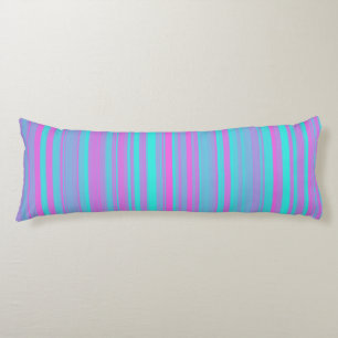 Pink Purple Blue Stripes Pattern Body Pillow