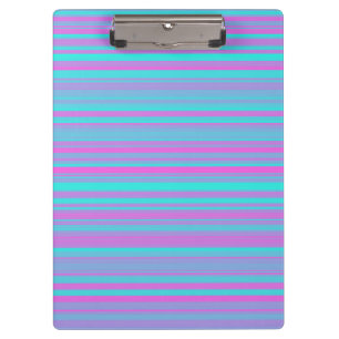 Pink Purple Blue Stripes Pattern Clipboard