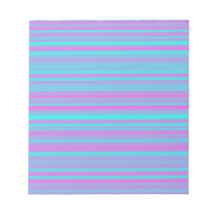 Pink Purple Blue Stripes Pattern Notepad