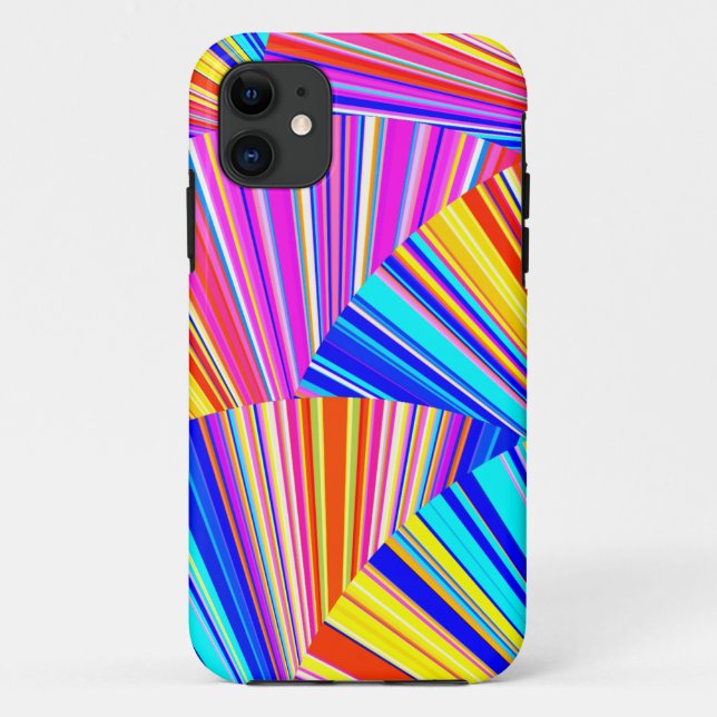 Pink Purple Blue Yellow Graphic Pattern Case-Mate iPhone Case (Back)