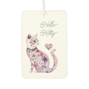 Pink Purple Blush Flowers Heart Love Cat Birthday Air Freshener
