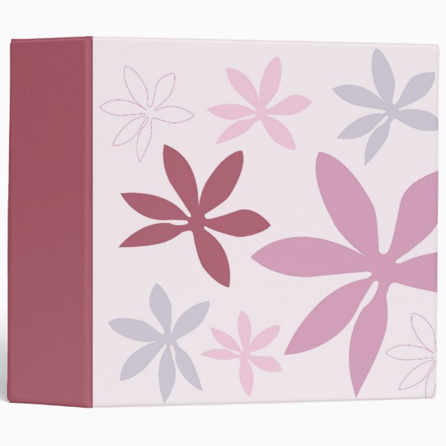 Pink, Purple & Burgundy Flower Petals Binder (Front/Spine)