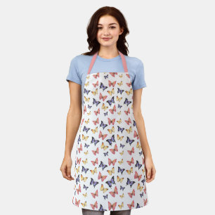 Pink Purple Butterflies Apron
