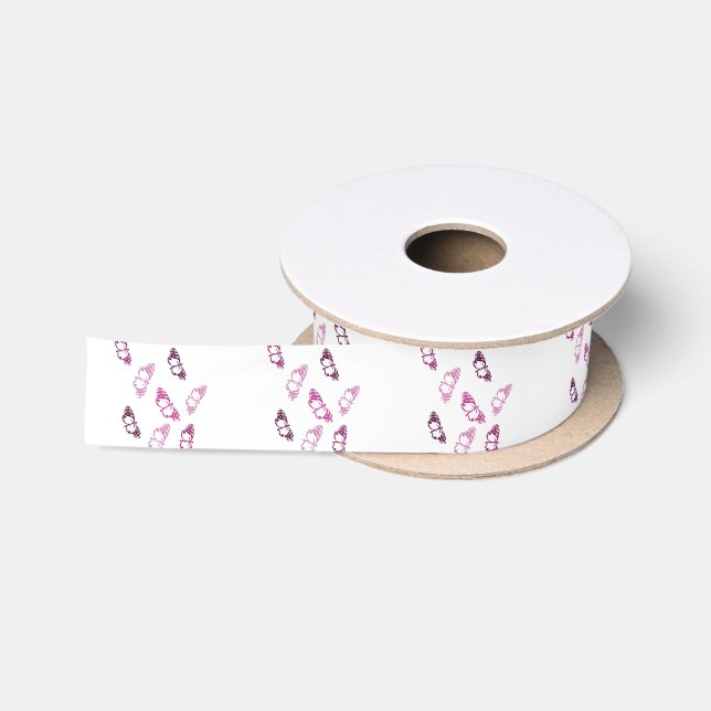 Pink & Purple Butterfly Ribbon Satin Ribbon (Spool)