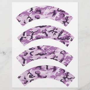 Pink & Purple Camouflage  Cupcake Wrapper