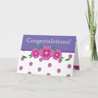 Pink & Purple Congratulations Graduate Card