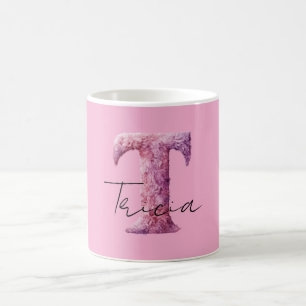 Pink Purple Cozy T Name Coffee Mug