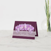Pink Purple Crocus Botanical Floral Chic Thank You