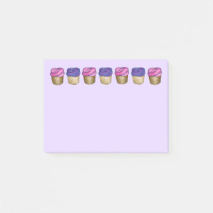 Pink Purple Cupcake Cupcakes Foodie Post Its Post-it Notes