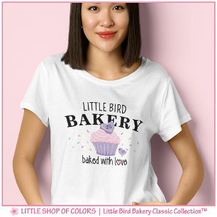 Pink Purple Cupcake Customizable Bakery T-Shirt