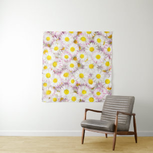 Pink Purple Daisy Flower Pattern Tapestry