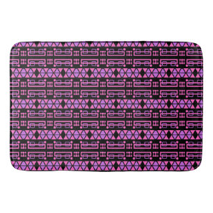 Pink Purple decorative Pattern Bath Mat