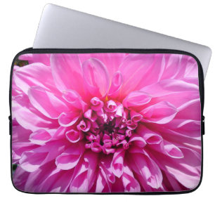 Pink Purple Dhalia Flower Laptop Sleeve