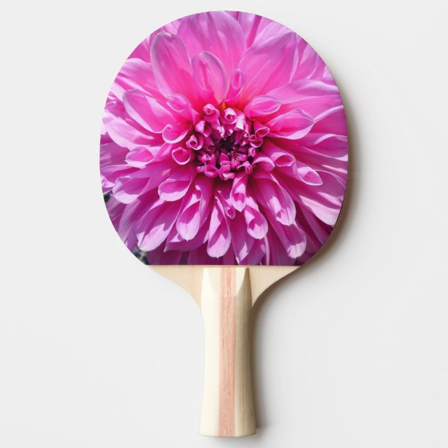 Pink Purple Dhalia Flower Ping Pong Paddles (Front)