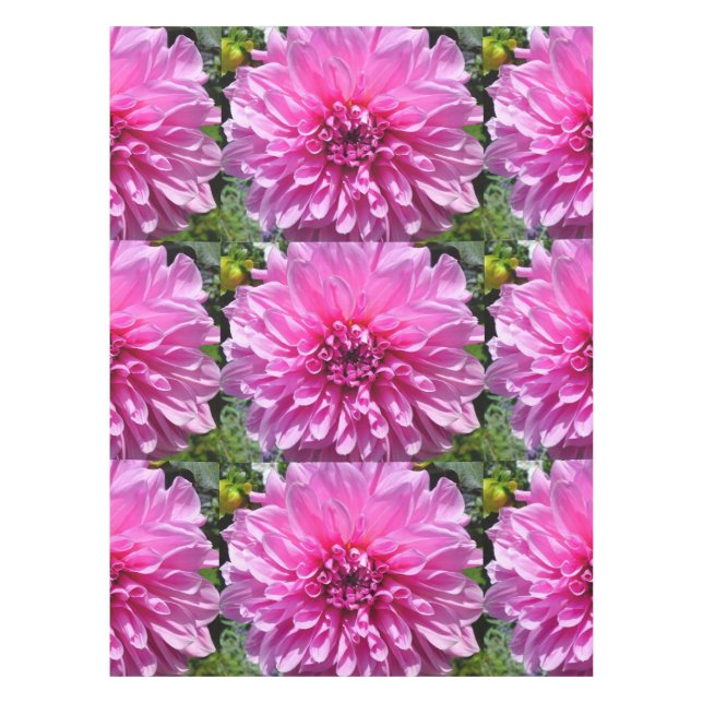 Pink Purple Dhalia Tablecloth (Front)