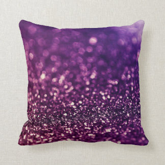 Pink purple dust glitter throw pillow
