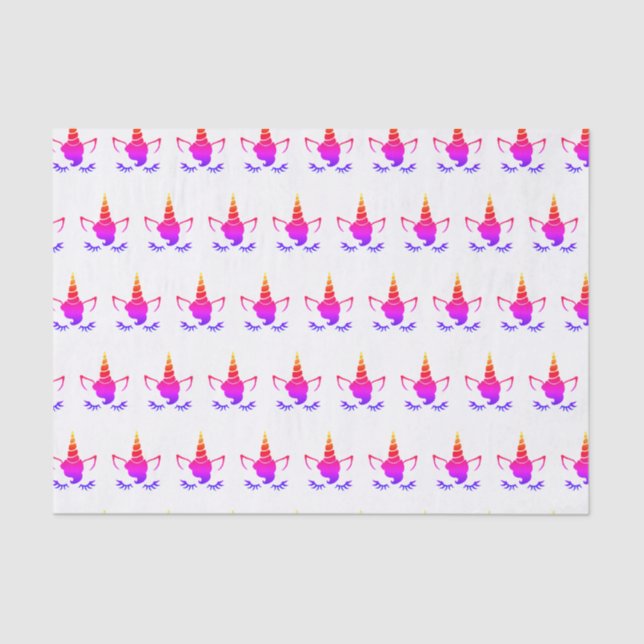 Pink & Purple Fade Glamicorn Tissue Paper (Front)