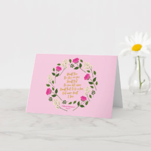 Pink Purple Floral William Shakespeare Never Doubt Card