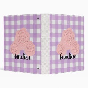 Pink Purple Flower Notebook Binder