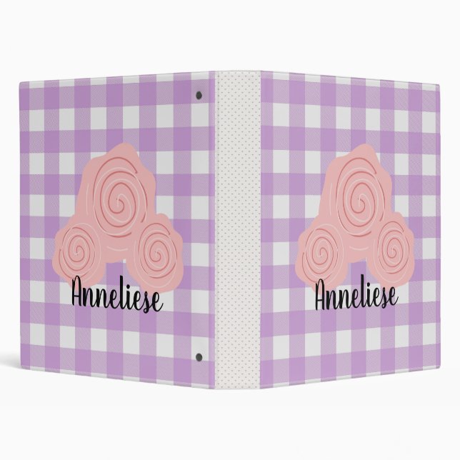 Pink Purple Flower Notebook Binder (Background)