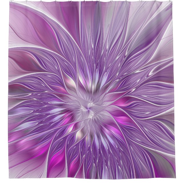 Pink Purple Flower Passion Abstract Fractal Art (Front)