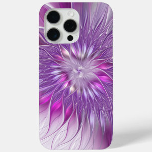 Pink Purple Flower Passion Abstract Fractal Art iPhone 15 Pro Max Case