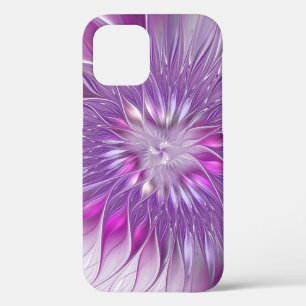 Pink Purple Flower Passion Abstract Fractal Art iPhone 12 Pro Case