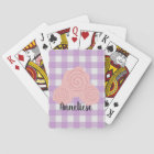 Pink Purple Flower Playing Cards