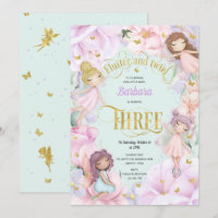 Pink purple garden enchanted fairy, 3rd birthday i