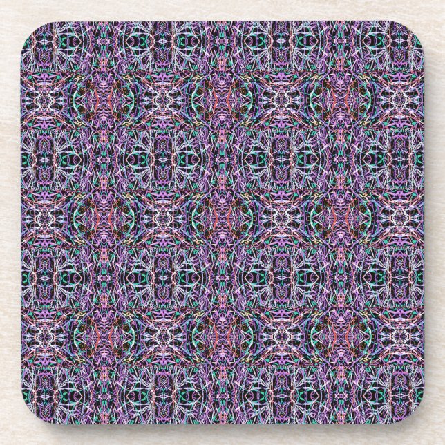 Pink Purple Geometric Coaster (Front)