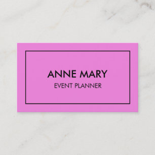 Pink Purple Girly Lavender Trendy Event Planner Business Card