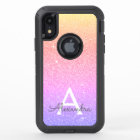 Pink Purple Glitter and Sparkle Monogram