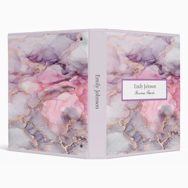 pink , purple , golden marble binder (Background)