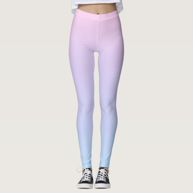 Pink Purple Gradient  Leggings (Front)