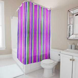 Pink Purple Green Trendy Striped Fabric Texture