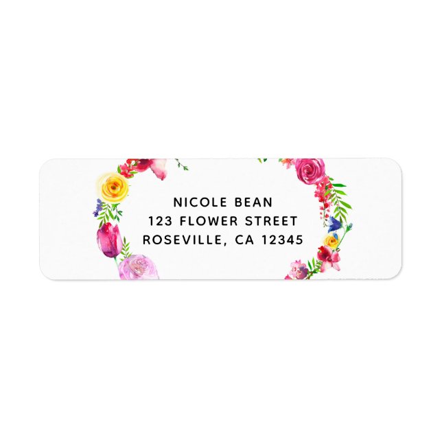 Pink Purple Greenery Spring Flowers Floral Modern (Front)
