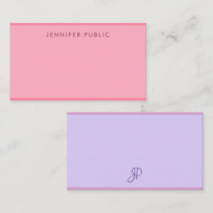 Pink Purple Handwritten Monogram Simple Template