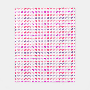 Pink & Purple Hearts Cozy Valentine's Day Blanket