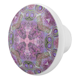 Pink & Purple Jewel Pattern Door Knob