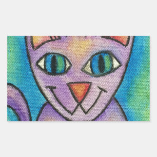 Pink Purple Kitty Cat Sticker