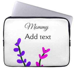 Pink purple lavender mommy mother's day mom gift laptop sleeve