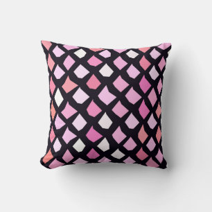Pink Purple Lavender Red Pattern Throw Pillow