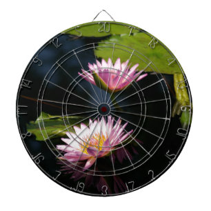 Pink Purple Lotus Waterlilies Dartboard