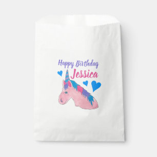 Pink Purple Magical Horse Unicorn Birthday Party Favour Bag