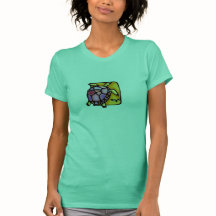 Pink & Purple mosaic style Turtle Tee