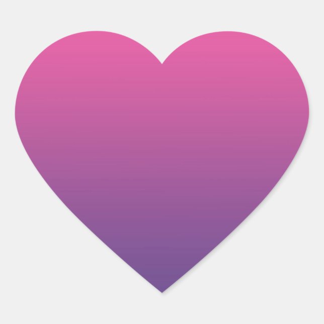 Pink & Purple Ombre Heart Sticker (Front)