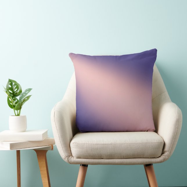 Pink purple ombre moonlight  throw pillow (Chair)