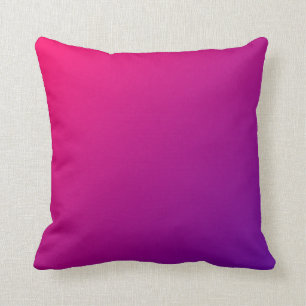 Pink Purple Ombre Throw Pillow